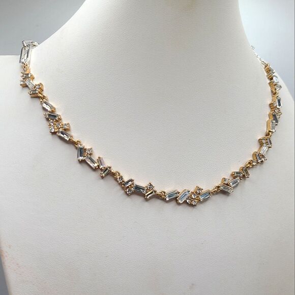 Rhinestone Goldtoned Necklace - Picture 1 of 7